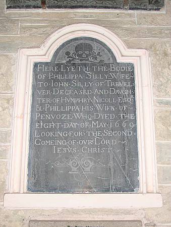St Tudy - 17th Century Memorial